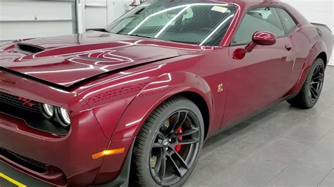 scat pack hood|Black hood on Octane Red Scat Pack .